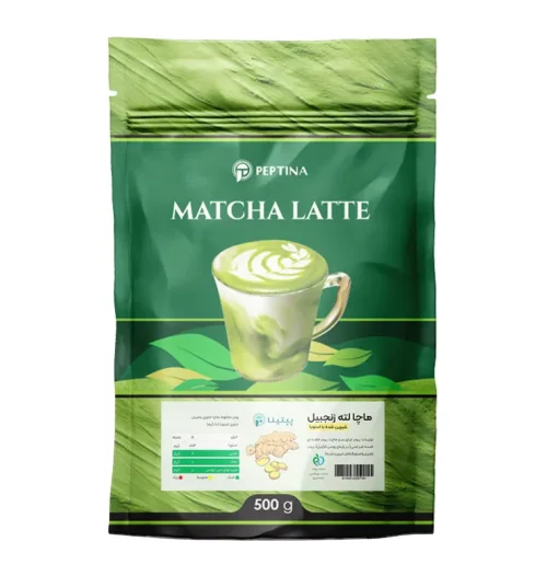ماچا لته زنجبیل پپتینا 500 گرم با استویا