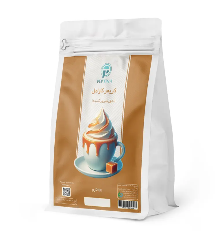 کریمر غیر لبنی بدون شیرین کننده با طعم کارامل