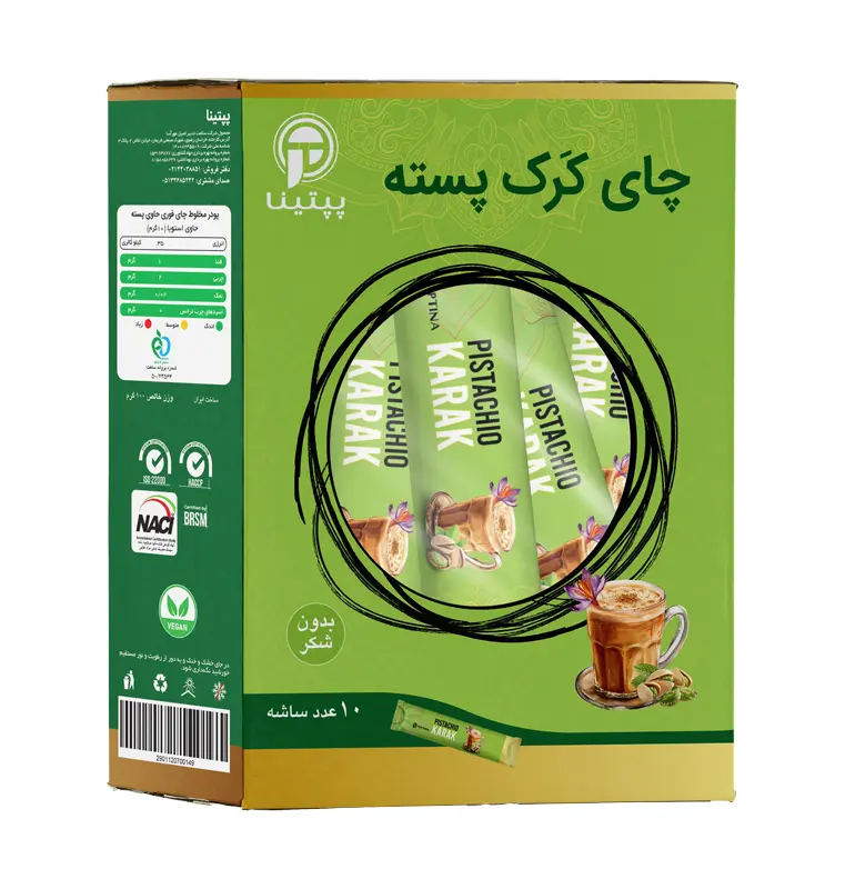 چای کرک پسته زعفران 10 عددی