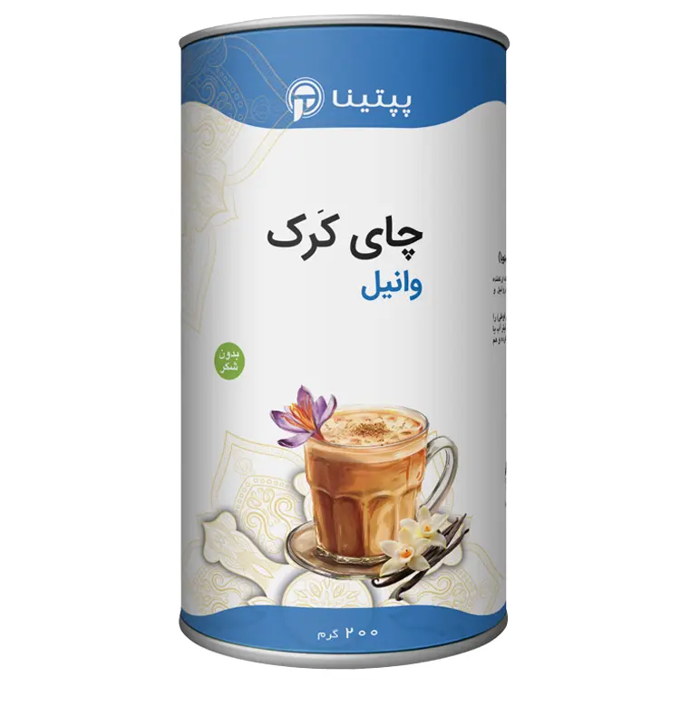 قوطی 200 گرمی چای کرک وانیلی پپتینا