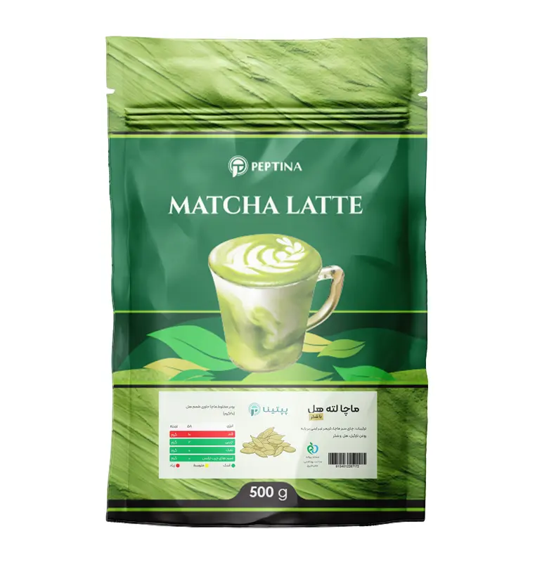 ماچا لته هل با شکر پپتینا