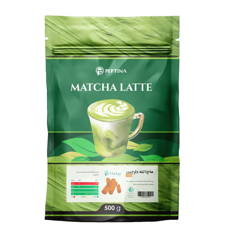 ماچا لته دارچین با شکر پپتینا